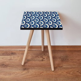 Hanah Home Mesa Auxiliar Shp157 - Azul, Azul Marino y Blanco